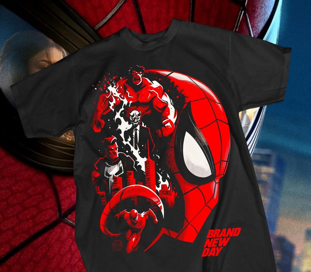 Spider-Man Brand New Day Shirt #18 - Red Hulk Villain Clash Tee