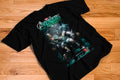Avengers Doomsday Doctor Doom graphic tee on black shirt