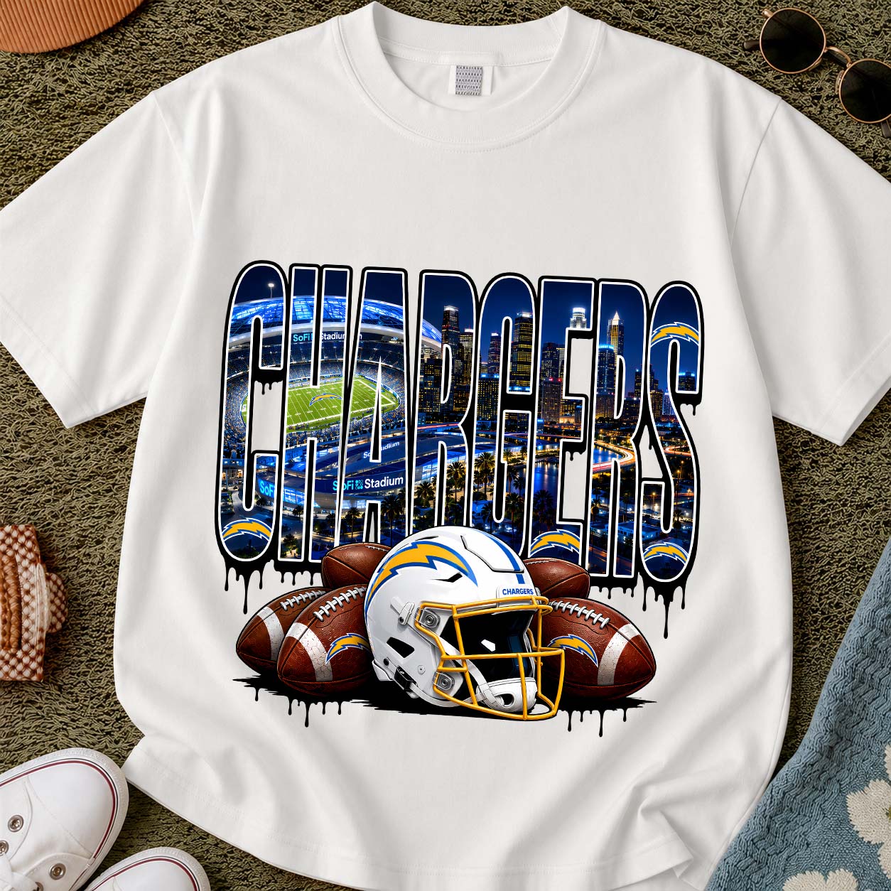 Los Angeles Chargers Urban Graffiti Tee