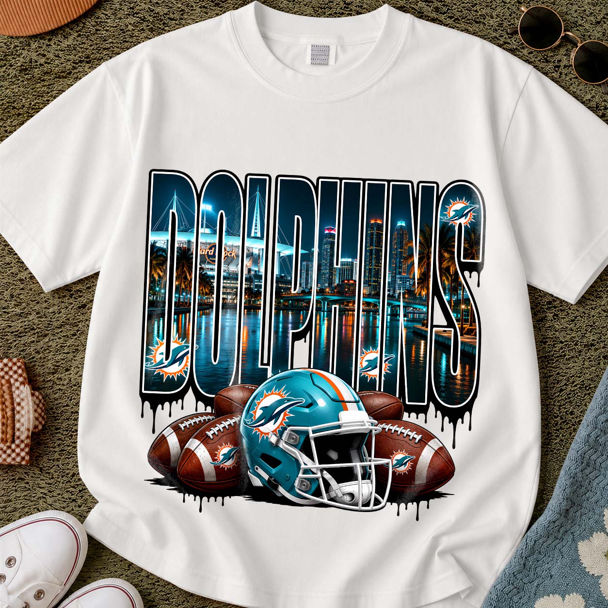 Miami Dolphins Urban Graffiti Tee