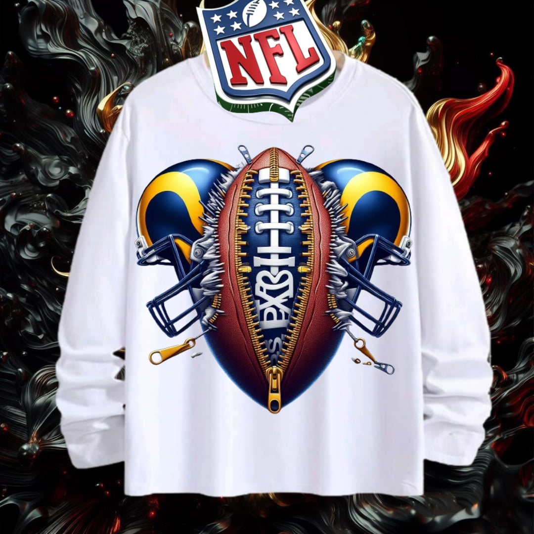 NFL Los Angeles Rams 3D Zipper Design Shirt