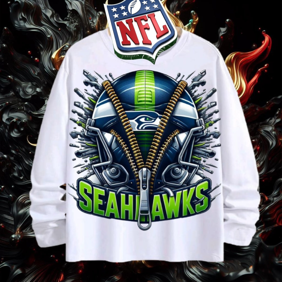 NFL Seattle Seahawks 3D Zipper Design Shirt