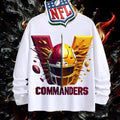 NFL Washington Commanders 3D Zipper Design Shirt