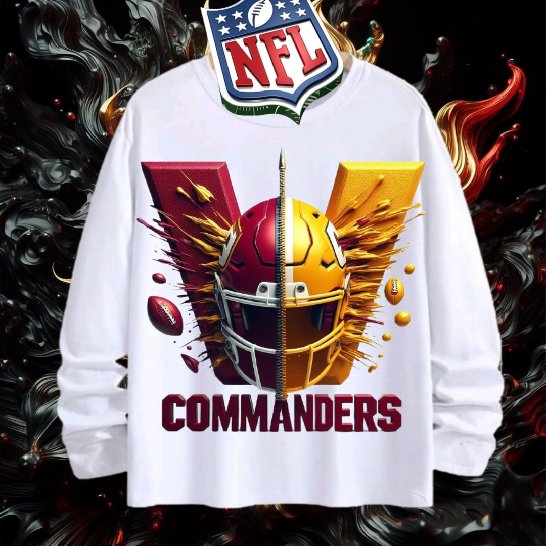 NFL Washington Commanders 3D Zipper Design Shirt