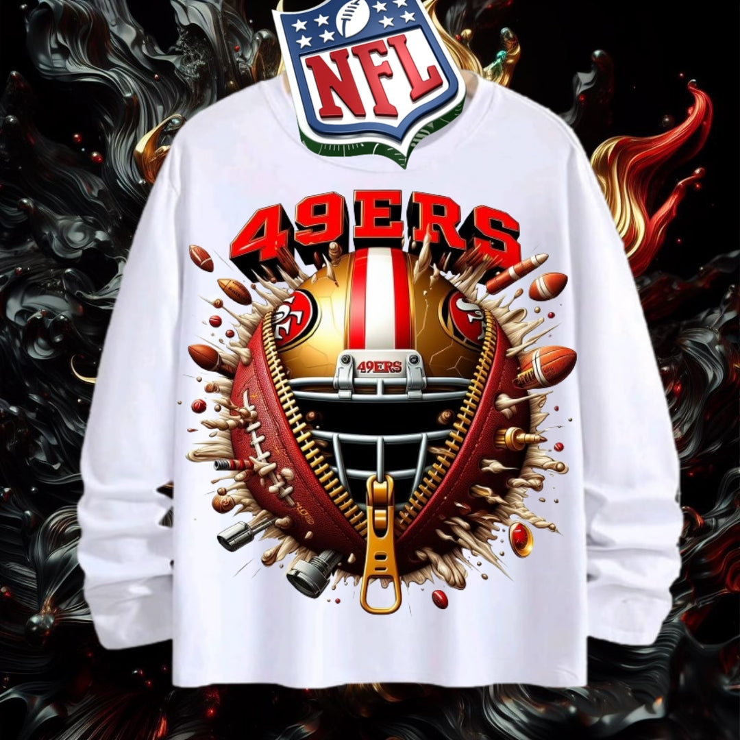 NFL San Francisco 49ers 3D Zipper Design Shirt