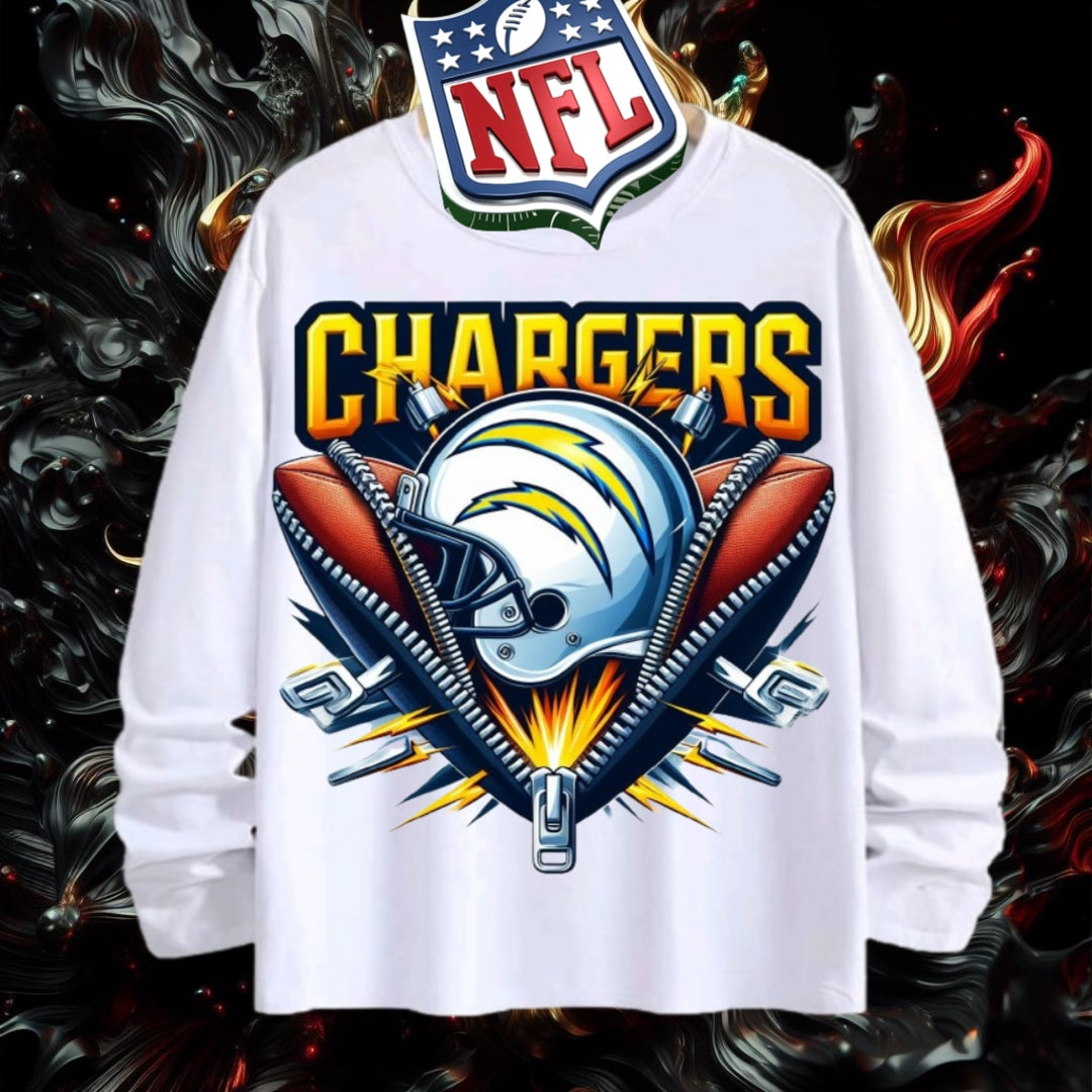 NFL Los Angeles Chargers 3D Zipper Design Shirt