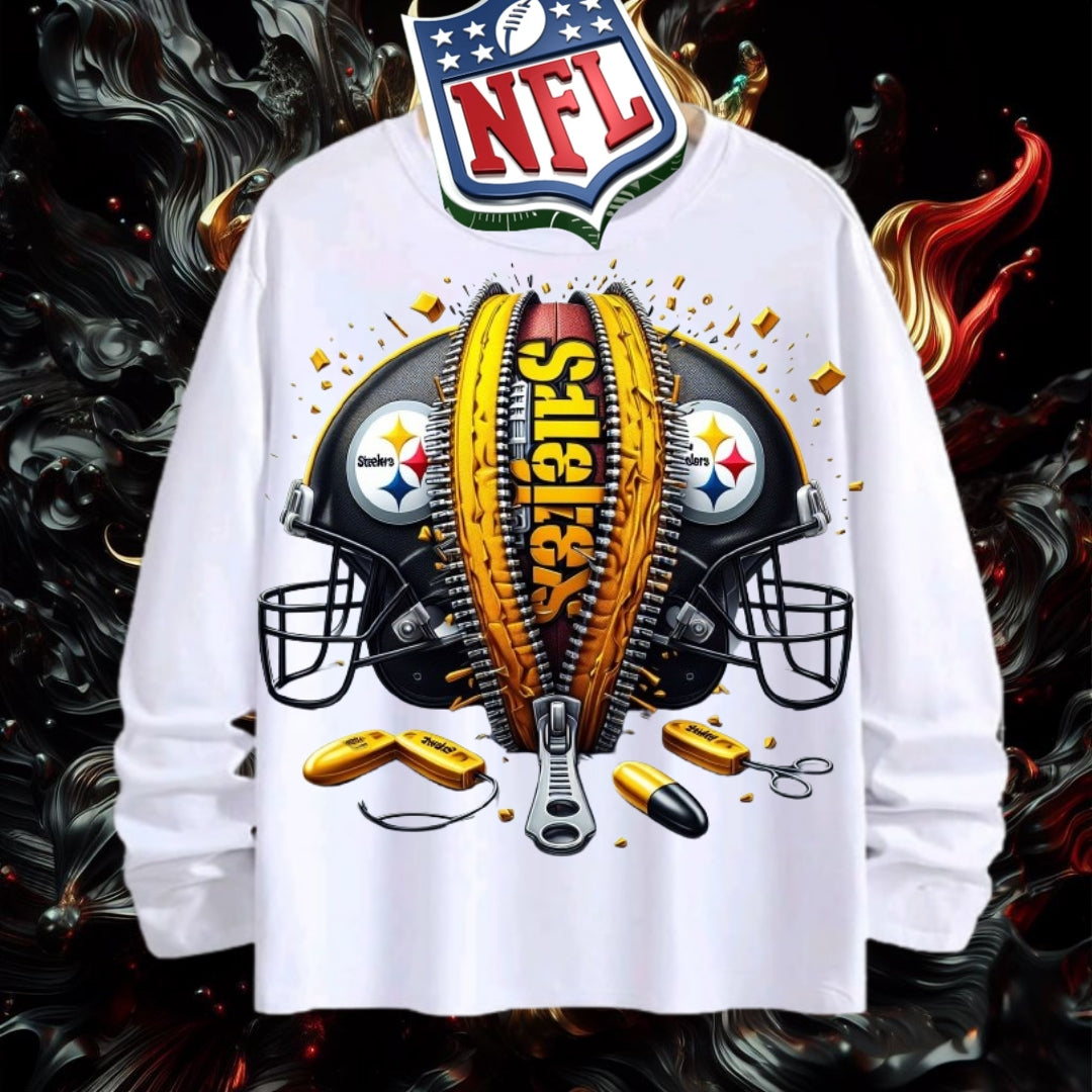 NFL Pittsburgh Steelers 3D Zipper Design Shirt