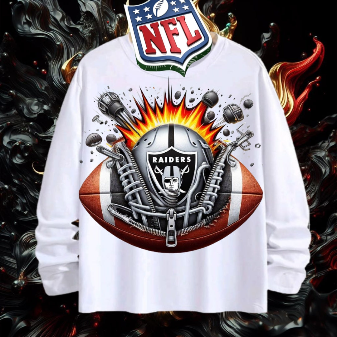 NFL Las Vegas Raiders 3D Zipper Design Shirt