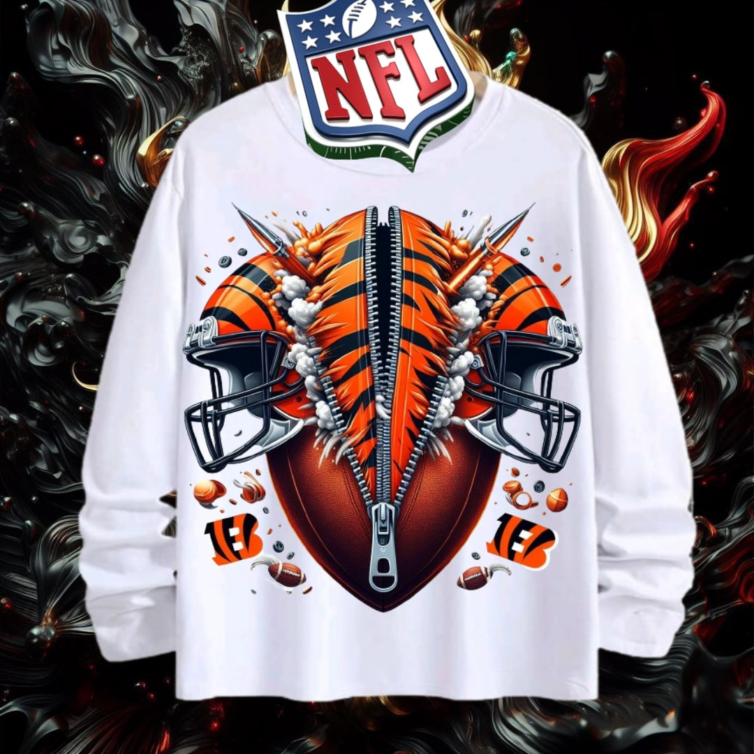 NFL Cincinnati Bengals 3D Zipper Design Shirt