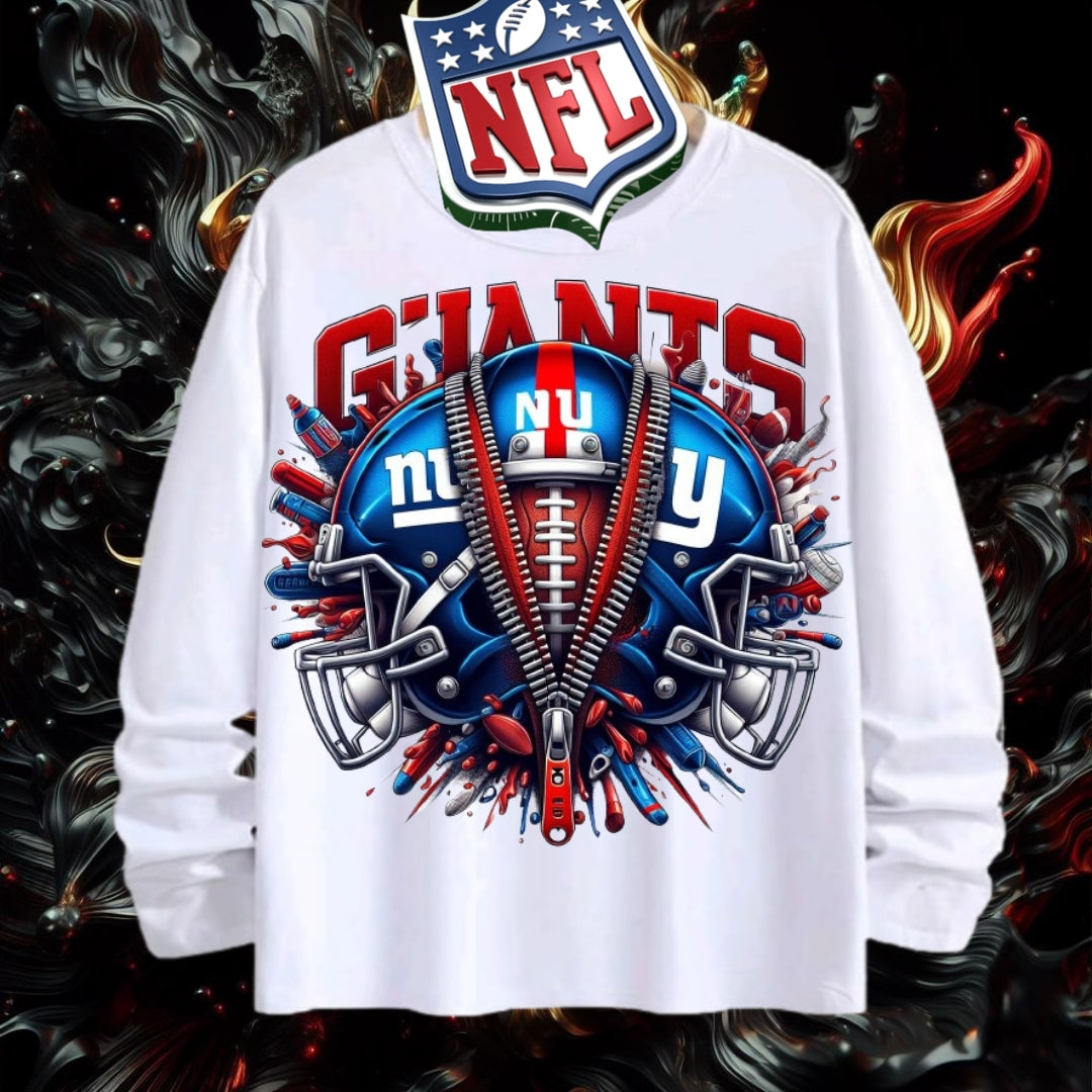 NFL New York Giants 3D Zipper Design Shirt
