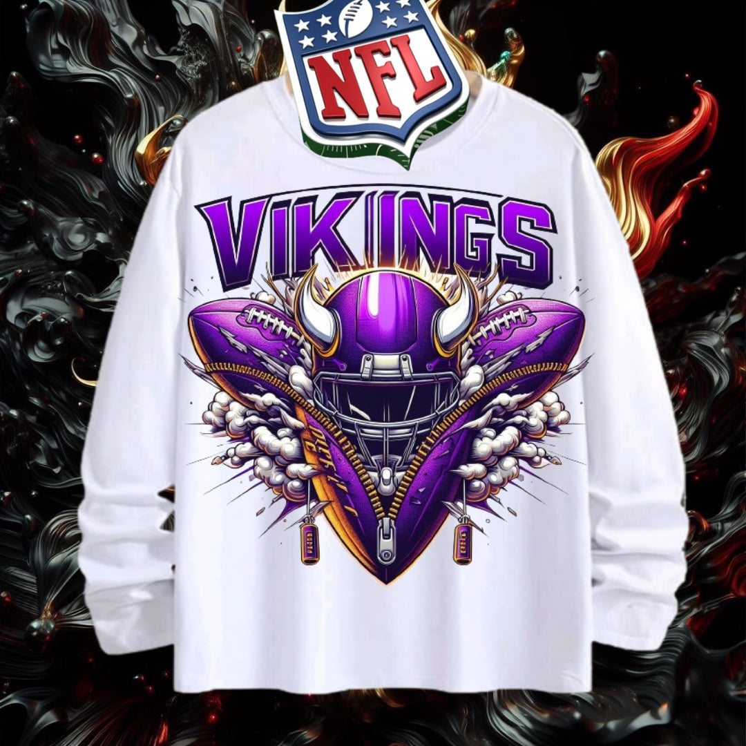 NFL Minnesota Vikings 3D Zipper Design Shirt