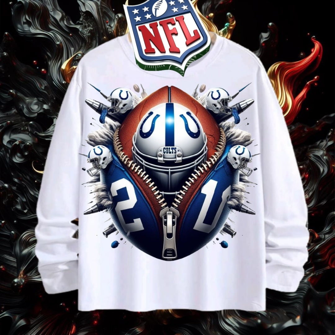 NFL Indianapolis Colts 3D Zipper Design Shirt