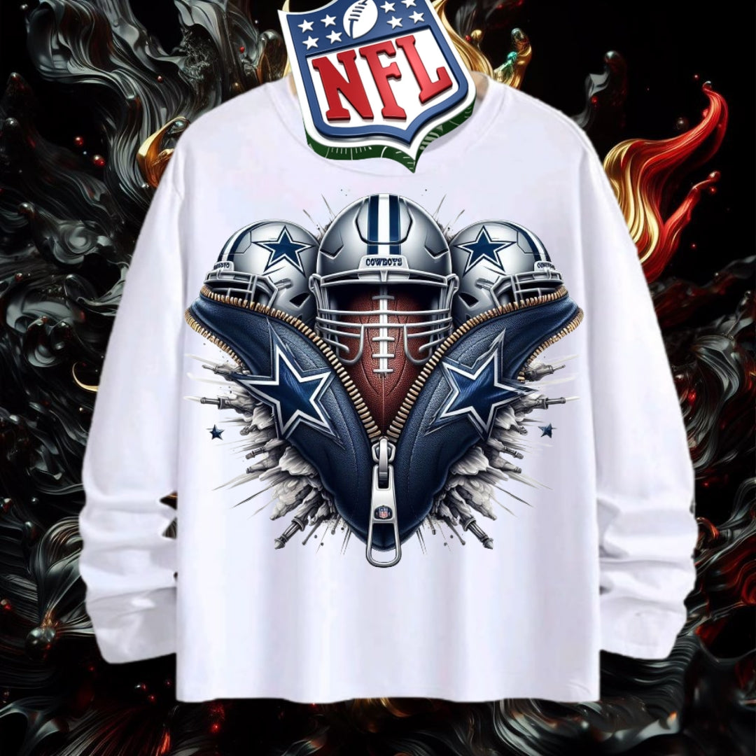 NFL Dallas Cowboys 3D Zipper Design Shirt