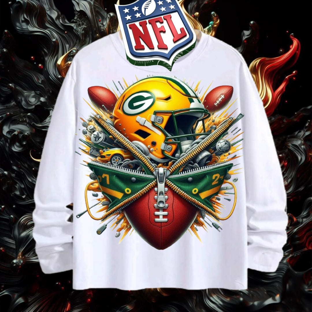 NFL Green Bay Packers 3D Zipper Design Shirt