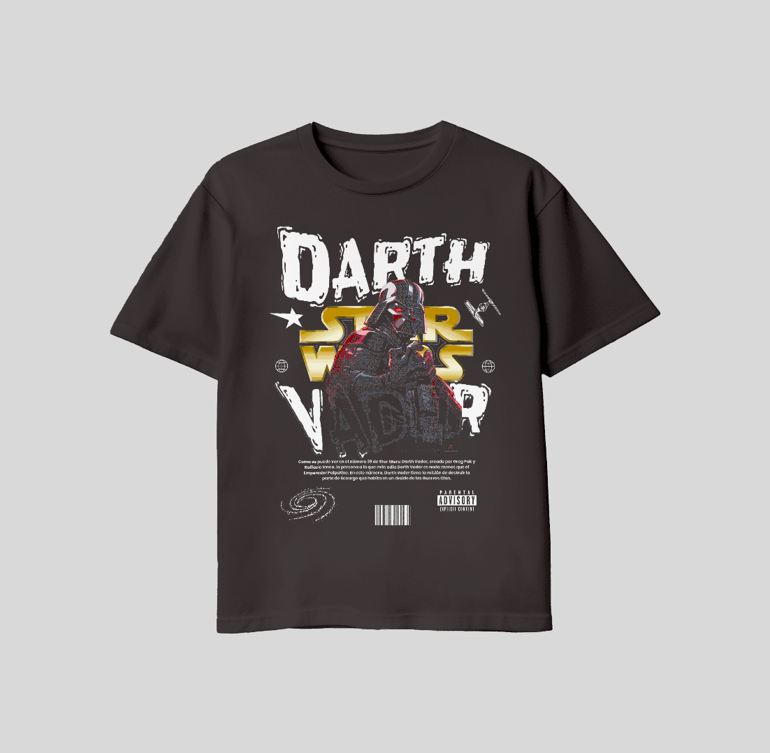 Darth Vader Graphic Tee – Distressed Vintage Hip-Hop Style | Star Wars Streetwear Shirt