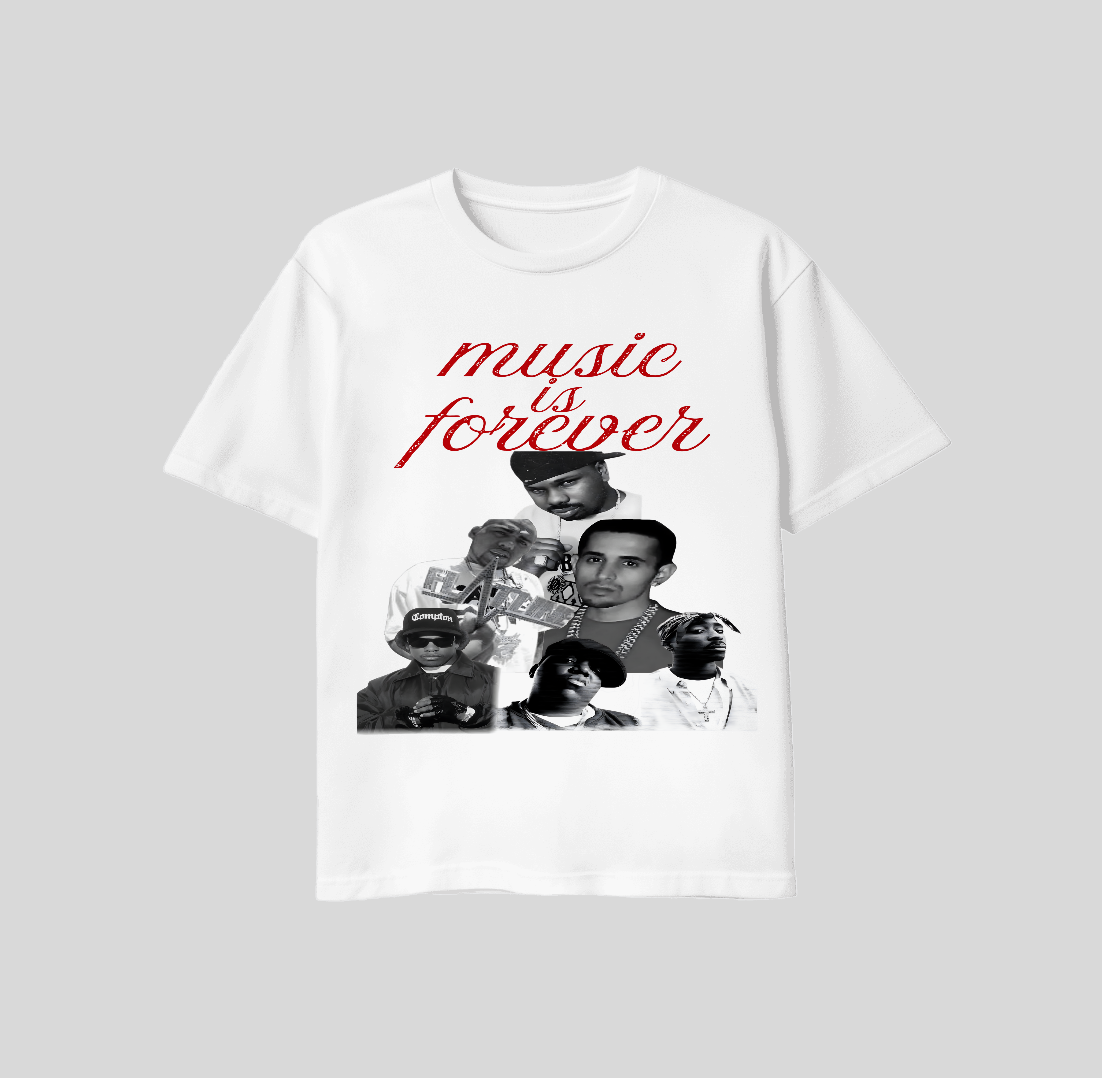 Hip-Hop Legends “Music Is Forever” Graphic Tee