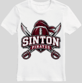 Sinton Pirates Football Tee