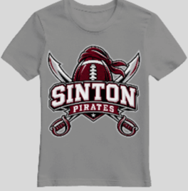 Sinton Pirates Football Tee