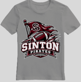 Sinton Pirates Flag Football Tee