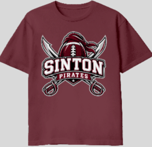 Sinton Pirates Football Tee