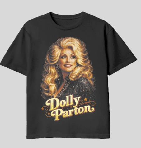 Dolly Parton portrait graphic tee