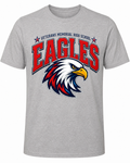 Veterans Memorial High School Eagles football graphic tee in heather grey