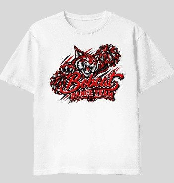 Sam Houston Bobcats Dance Team design on a white shirt