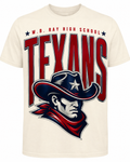 W.B. Ray High School Texans football graphic tee in natural cream